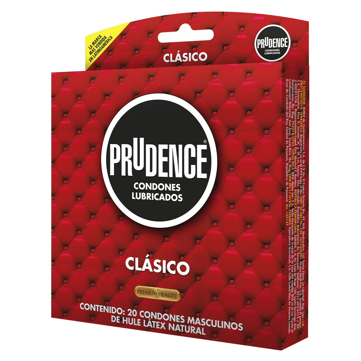 Paquete con 20 Condones Prudence Clasicos Lubricados