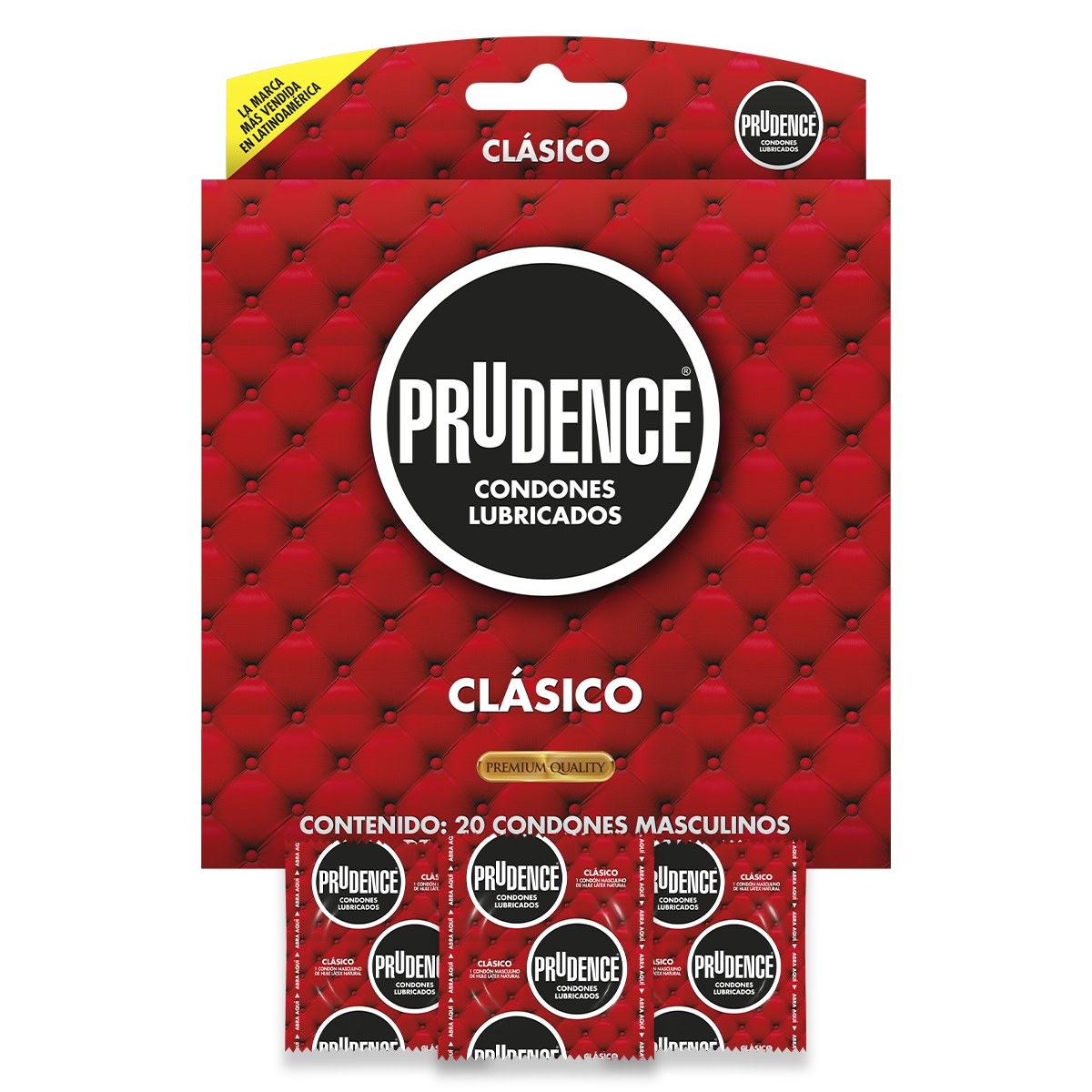 Paquete con 20 Condones Prudence Clasicos Lubricados