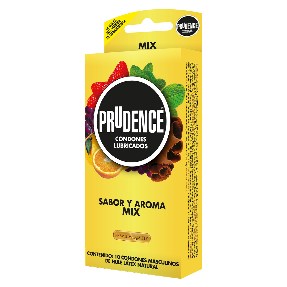 Paquete con 10 Condones Prudence Sabor Y Aroma Mix