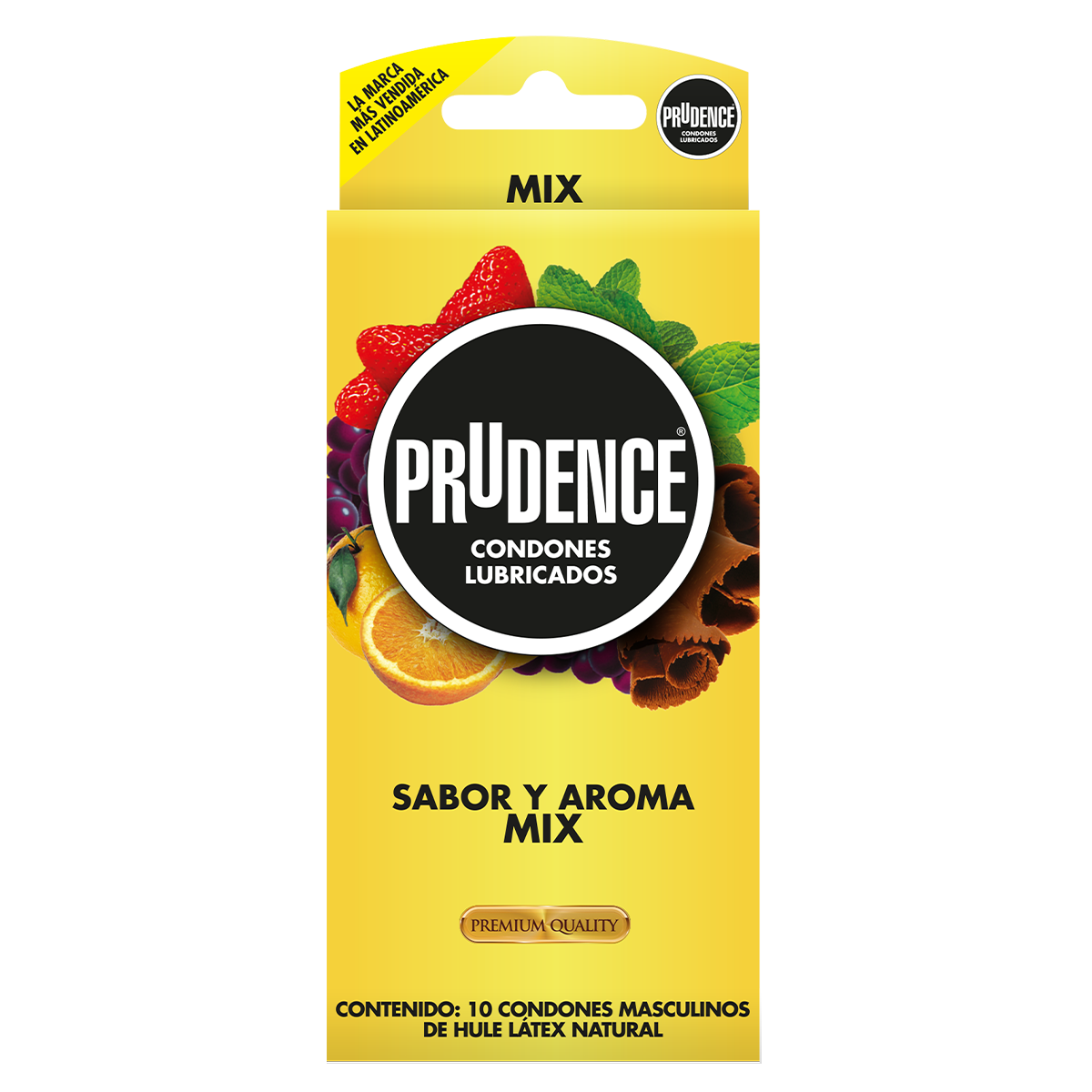 Paquete con 10 Condones Prudence Sabor Y Aroma Mix