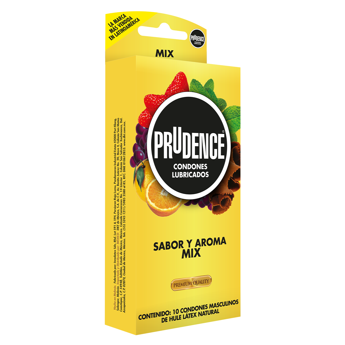 Paquete con 10 Condones Prudence Sabor Y Aroma Mix