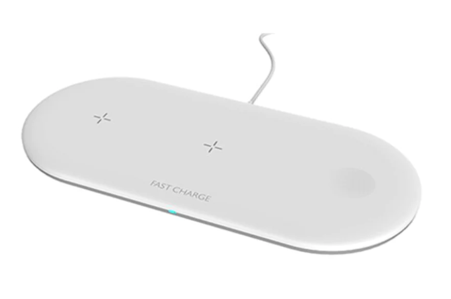 Cargador Inalámbrico Qi 3 en 1 compatible con iPhone, Airpods, iWatch y celulares de carga inalámbrica