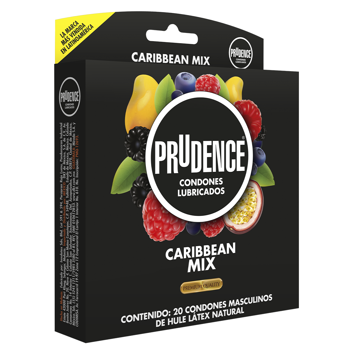 Paquete con 20 Condones Prudence con Sabor Y Aroma - Caribbean Mix