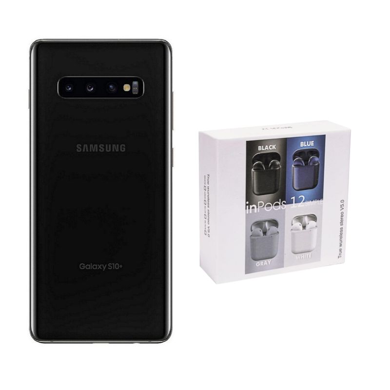 Galaxy S10 Plus 128GB Negro Reacondicionado Grado A + Audífonos Genéricos
