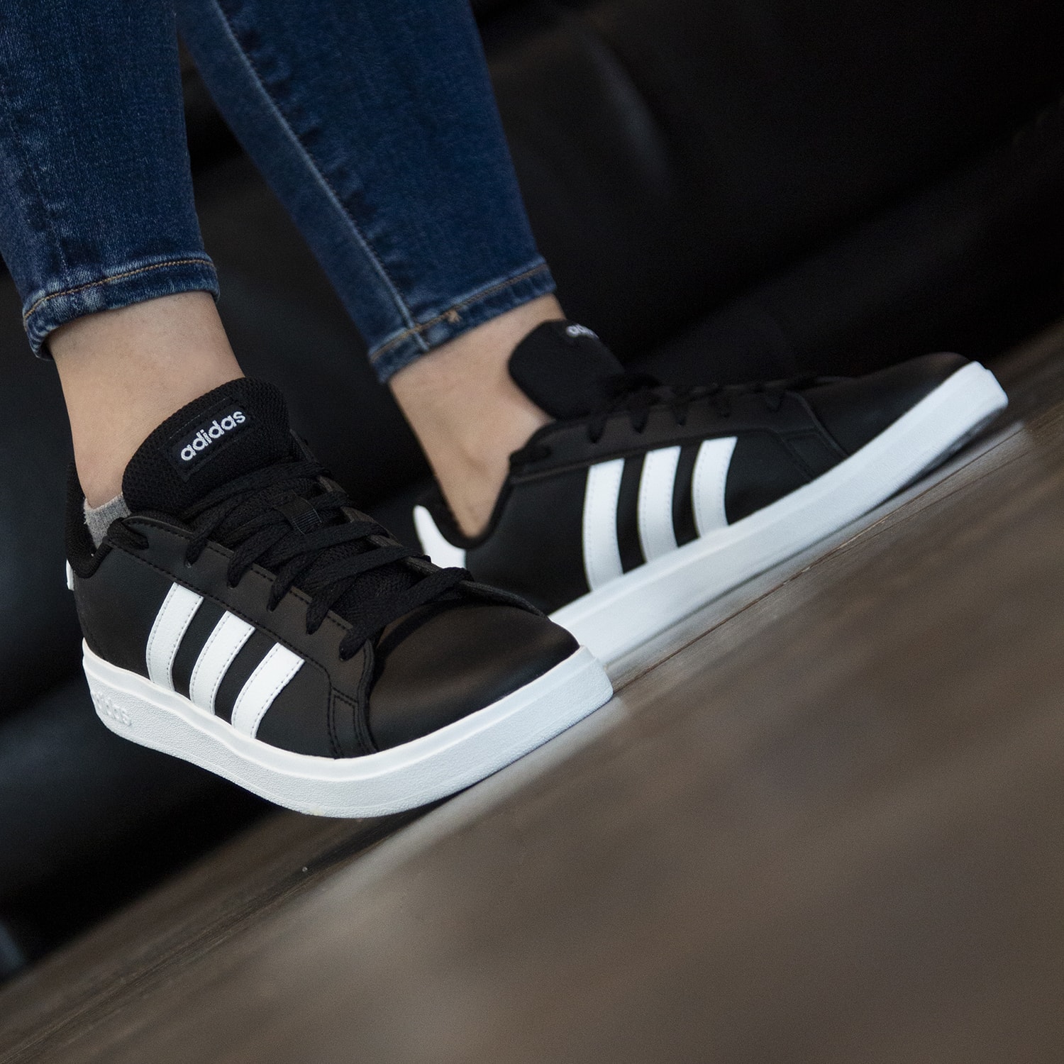 Tenis Adidas Grand Court 2.0 K - GW6503 - Negro - Niños