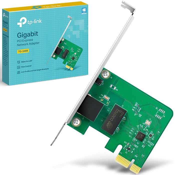 Tarjeta De Red PCI-E Ethernet Tp-Link Gigabit TG-3468 10/100/1000 Mbps.