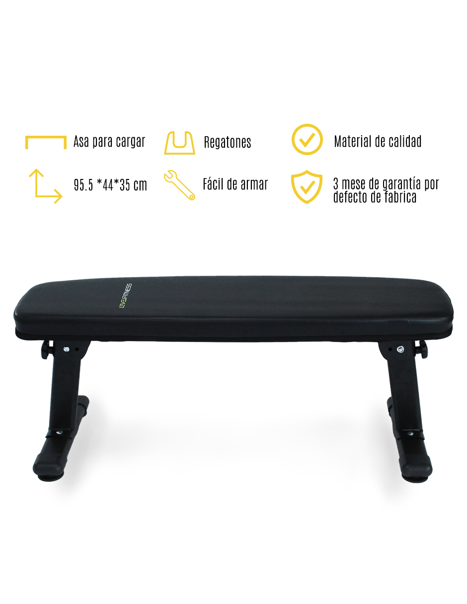 Banca Plana FENIX Gym Crossfit Bench Press Plegable Uso Rudo