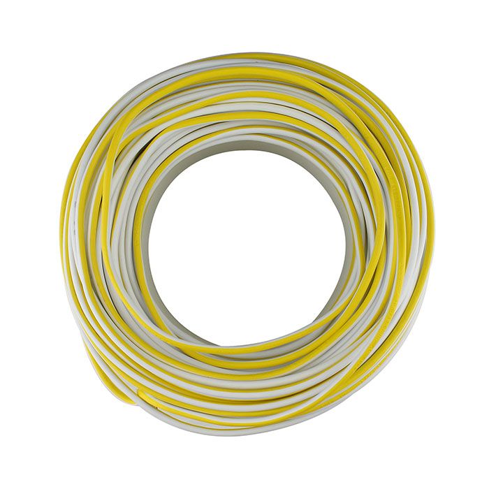 SANELEC, Cable Alucobre, Flexible y Ligero, Antiflama y Resistente, Rollo de 100 metros, Calibre 14 AWG, Color Blanco, KEER 4085