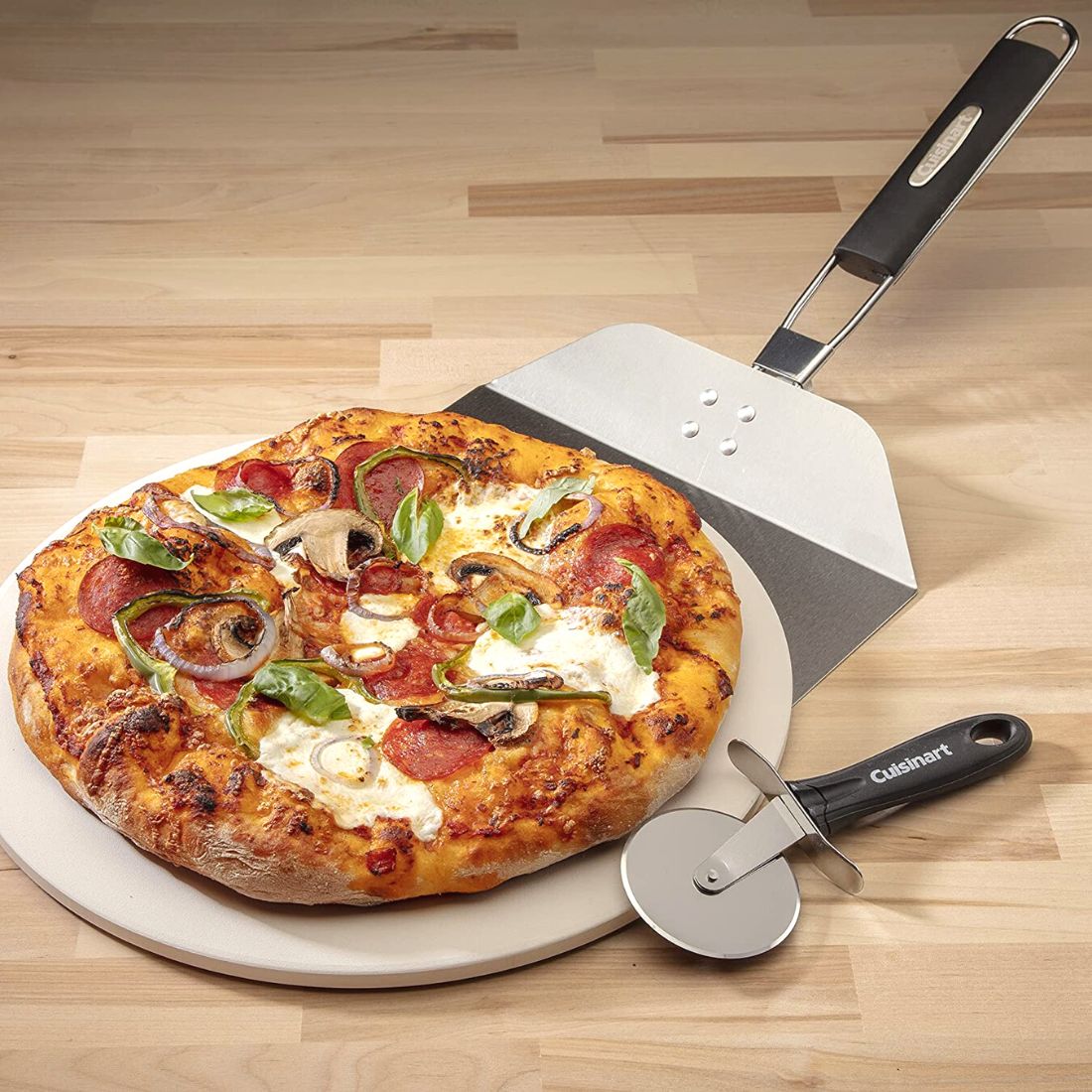 Cuisinart CPS-445 Set De 3 Piezas Para Pizza (base, Pala, Cortador)
