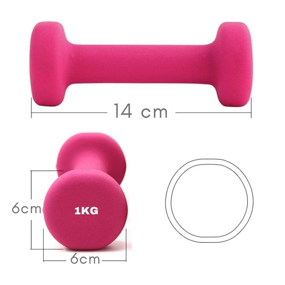 Mancuernas Para Ejercicio En Casa Recubrimiento Neopreno 1kg (par)