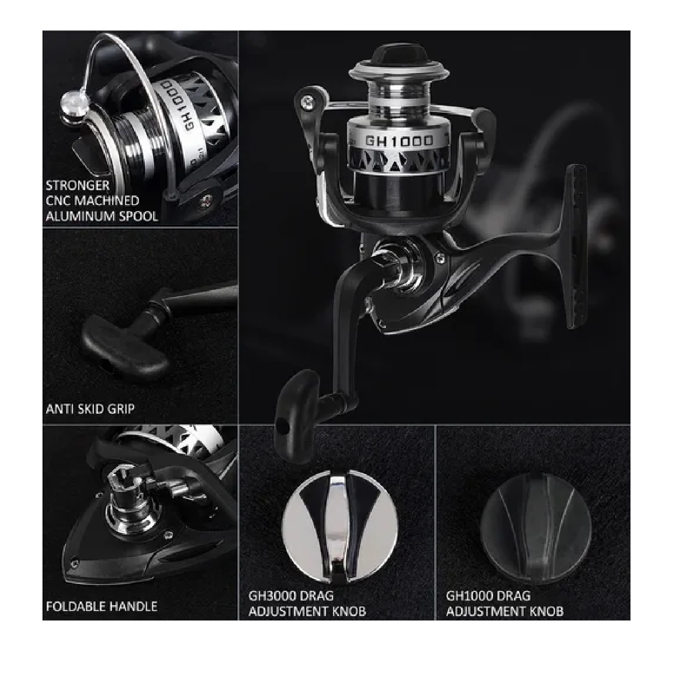 Juego de Caña De Pescar Y Carrete Con Accesorios