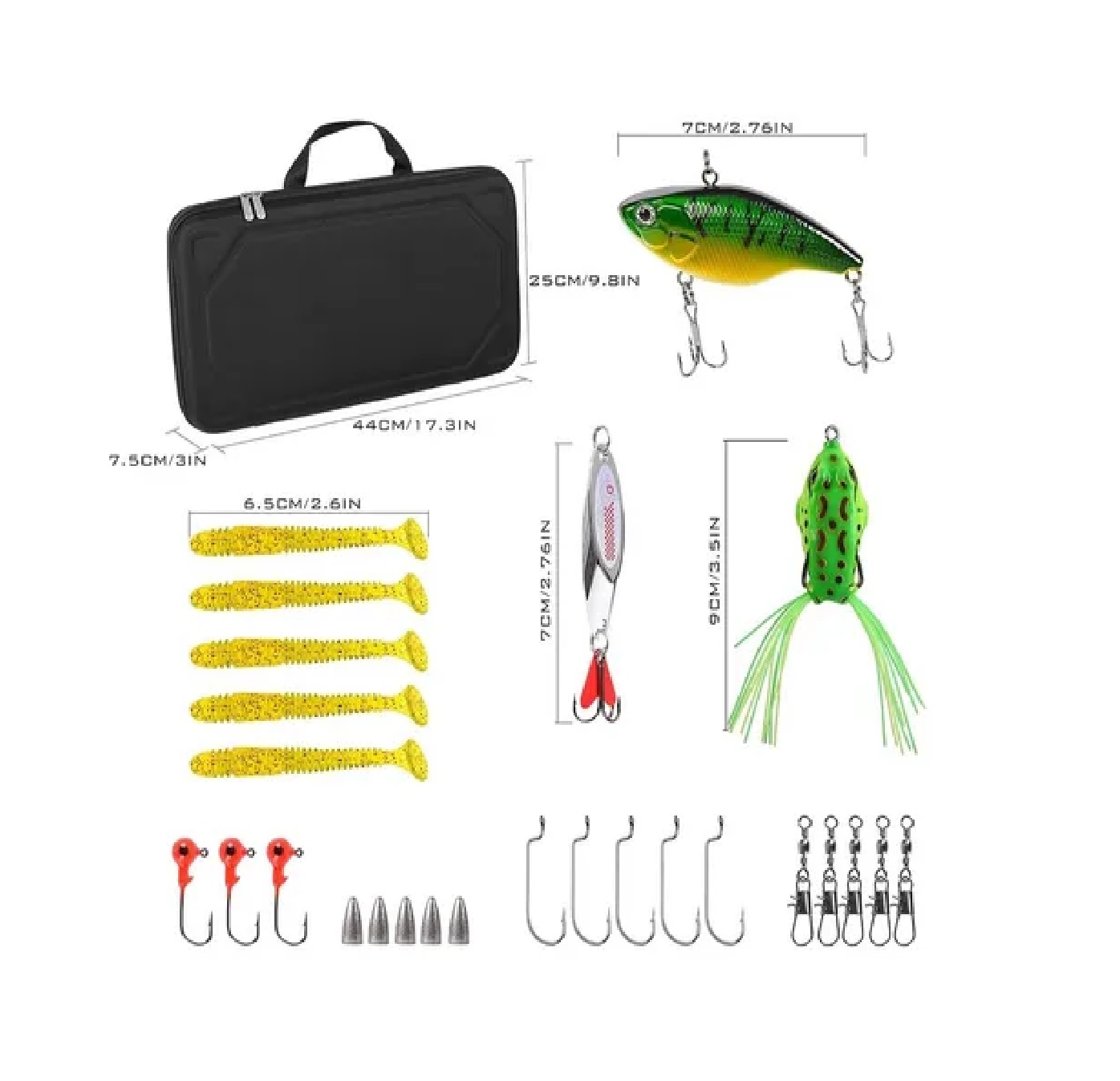 Juego de Caña De Pescar Y Carrete Con Accesorios