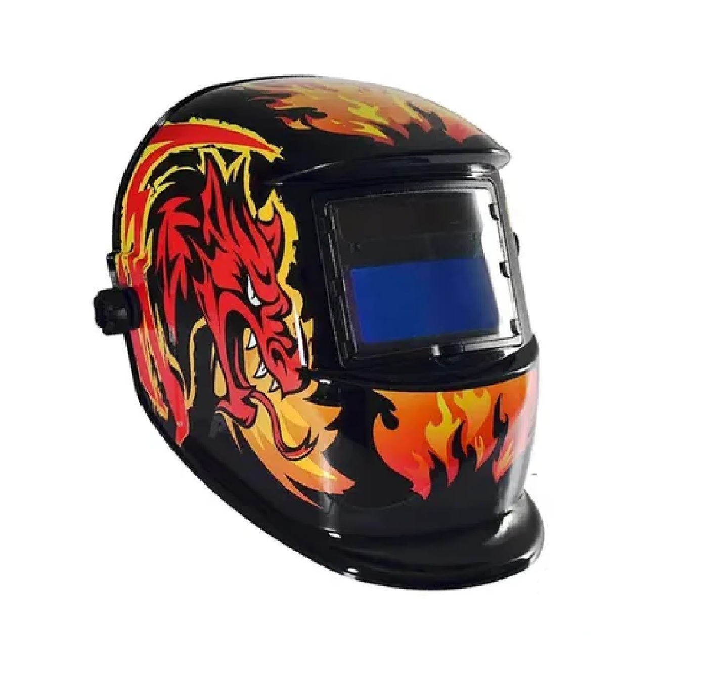 Careta De Soldar Uso Industrial Soldadura Electronica Diseño Dragon Rojo