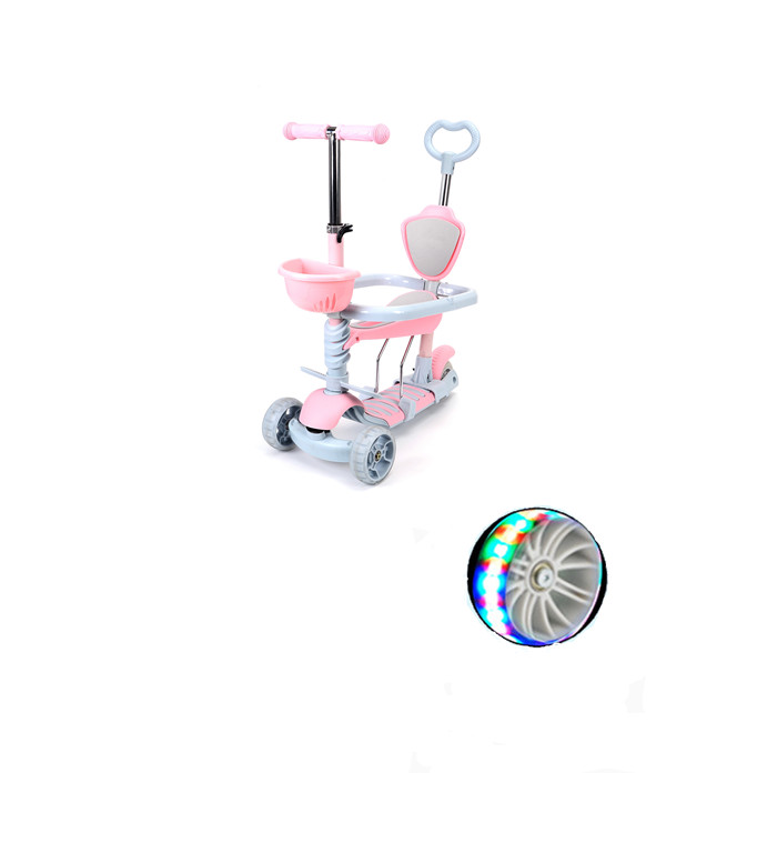 Scooter Patin Infantil Asiento Ajustable 3 Ruedas Con Manija