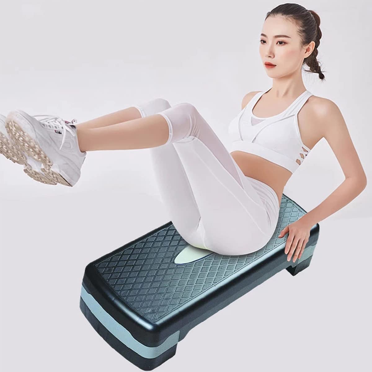 Aerobic Step ejercicio con 2 Alturas de alta resistencia| Escalón ejercicio Fitness para múltiples ejercicios.