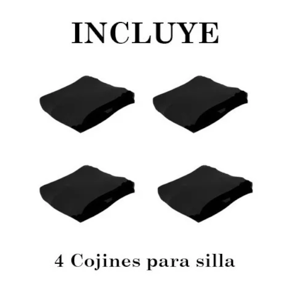 Cojines Para Sillas De Madera Para Comedor | Set De 4 Pzas | Color Marrón Claro