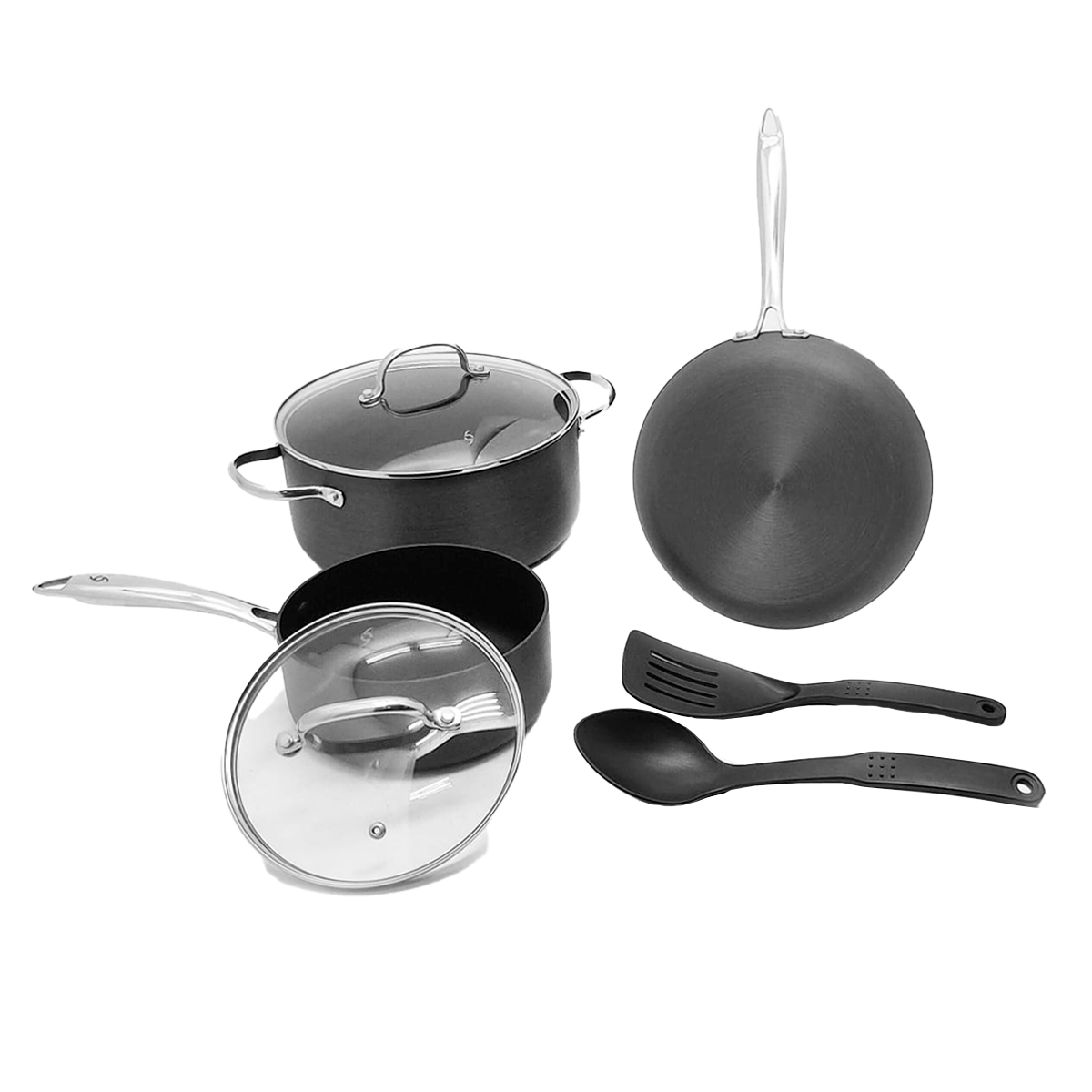 Batería Cocina Chroma Aluminio Anodizado doble Antiadherente 7pzs.