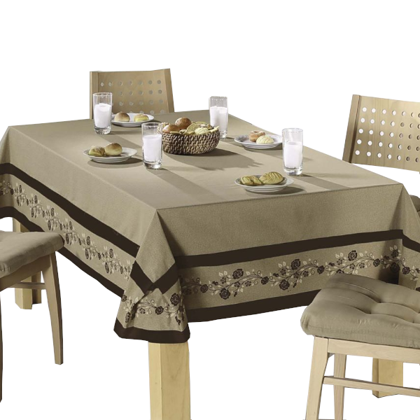 Mantel Comedor, Cocina, Desayunador | Mantel Rectangular | Color Marrón Claro