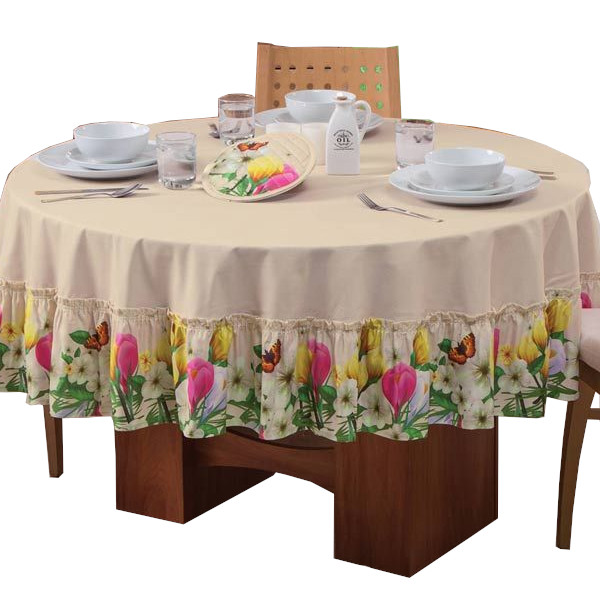 Mantel Comedor, Cocina, Desayunador | Mantel Circular | Color Beige