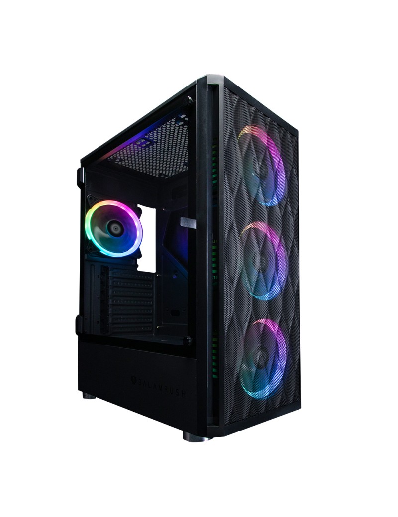 Gabinete Balam Rush Skydron SGX3000, Midi-Tower, ATX/Micro ATX/Mini-ATX, USB 2.0/3.0, sin Fuente, Negro