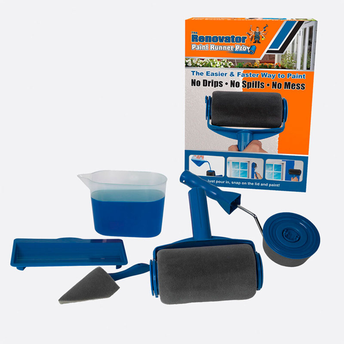 Kit Rodillo para Pintar Paint Runner Pro con Microfibra 5 piezas