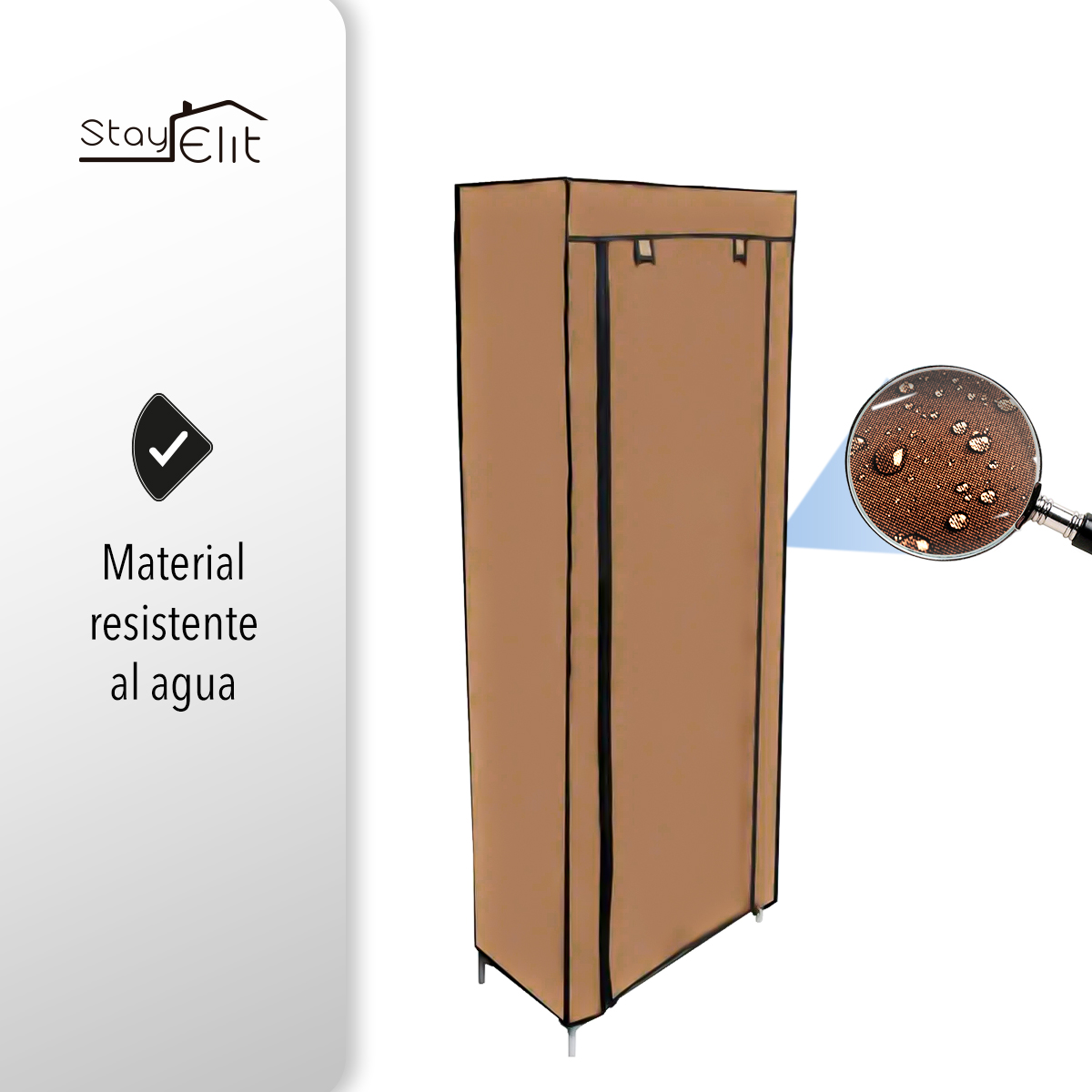 Closet Zapatera Minimalista Armario Organizador Multifuncional Armable / Almacenamiento para Zapatos (Café, 9 niveles).