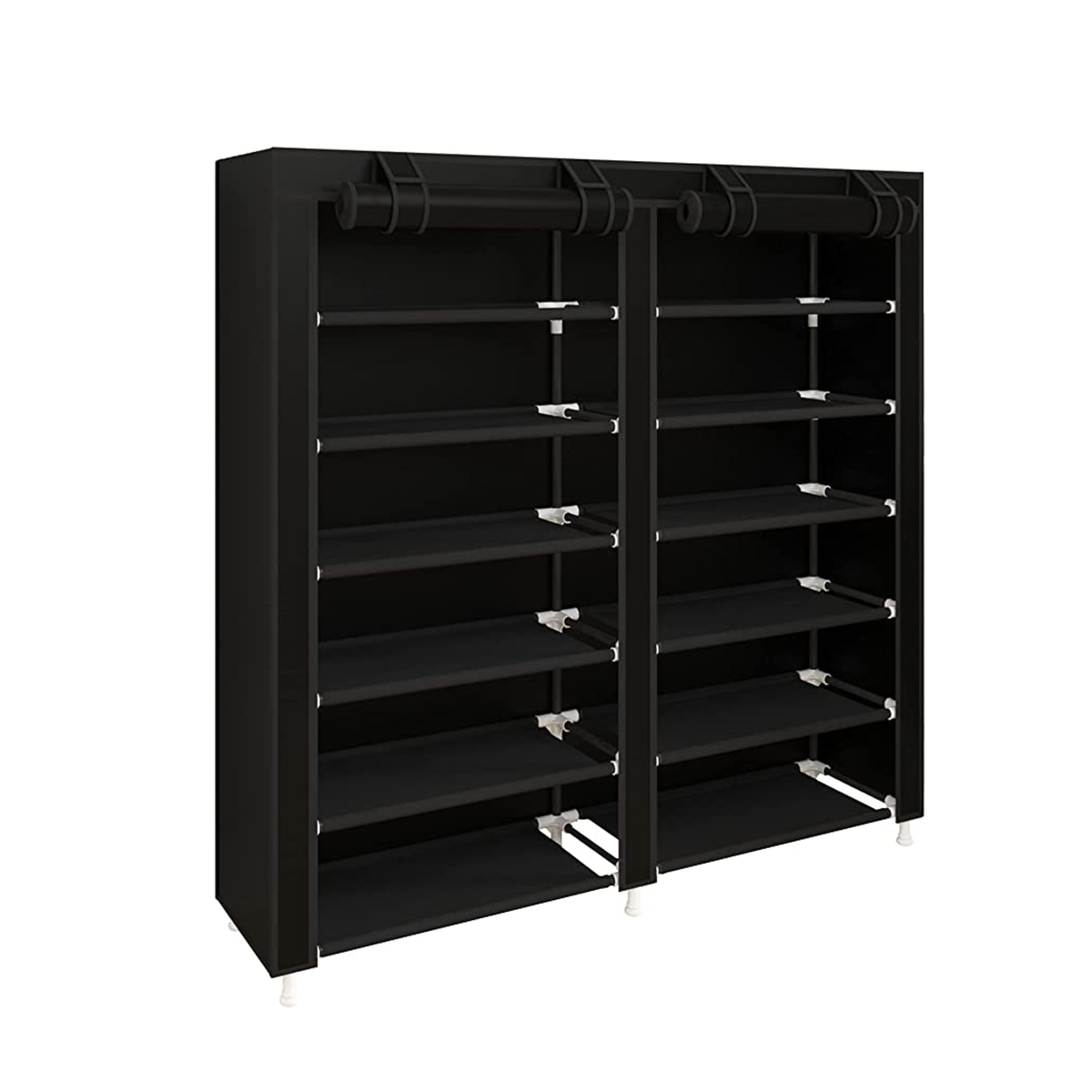 Closet Zapatera Minimalista Armario Organizador Multifuncional Armable / Almacenamiento para Zapatos (Negro, 6 niveles)