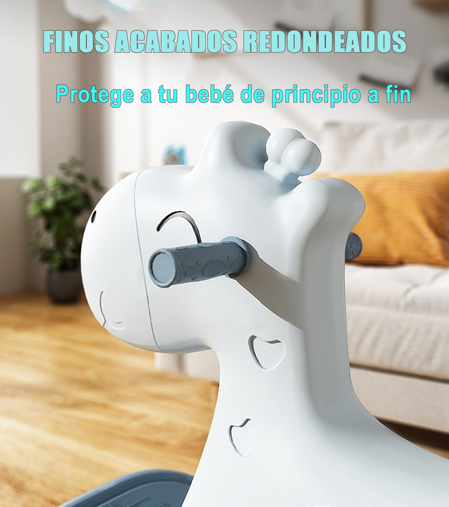 Juguete Caballo Mecedora 2 En 1 Montable Para Niños Pequeños Rosa/Crema