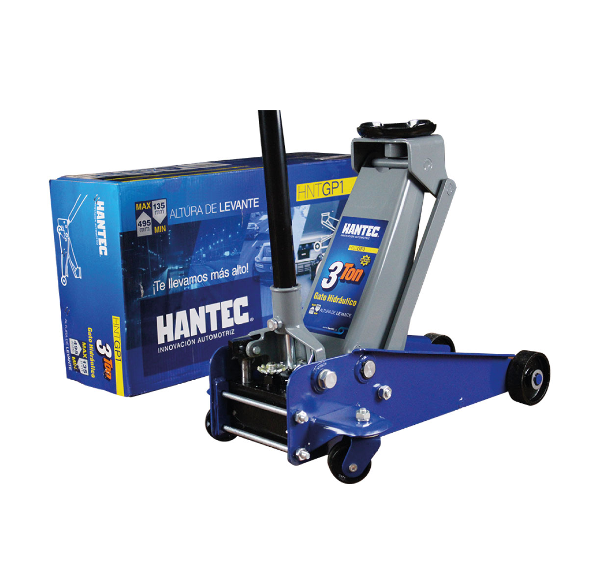 Gato Hidráulico Patín Hantec 3 Toneladas