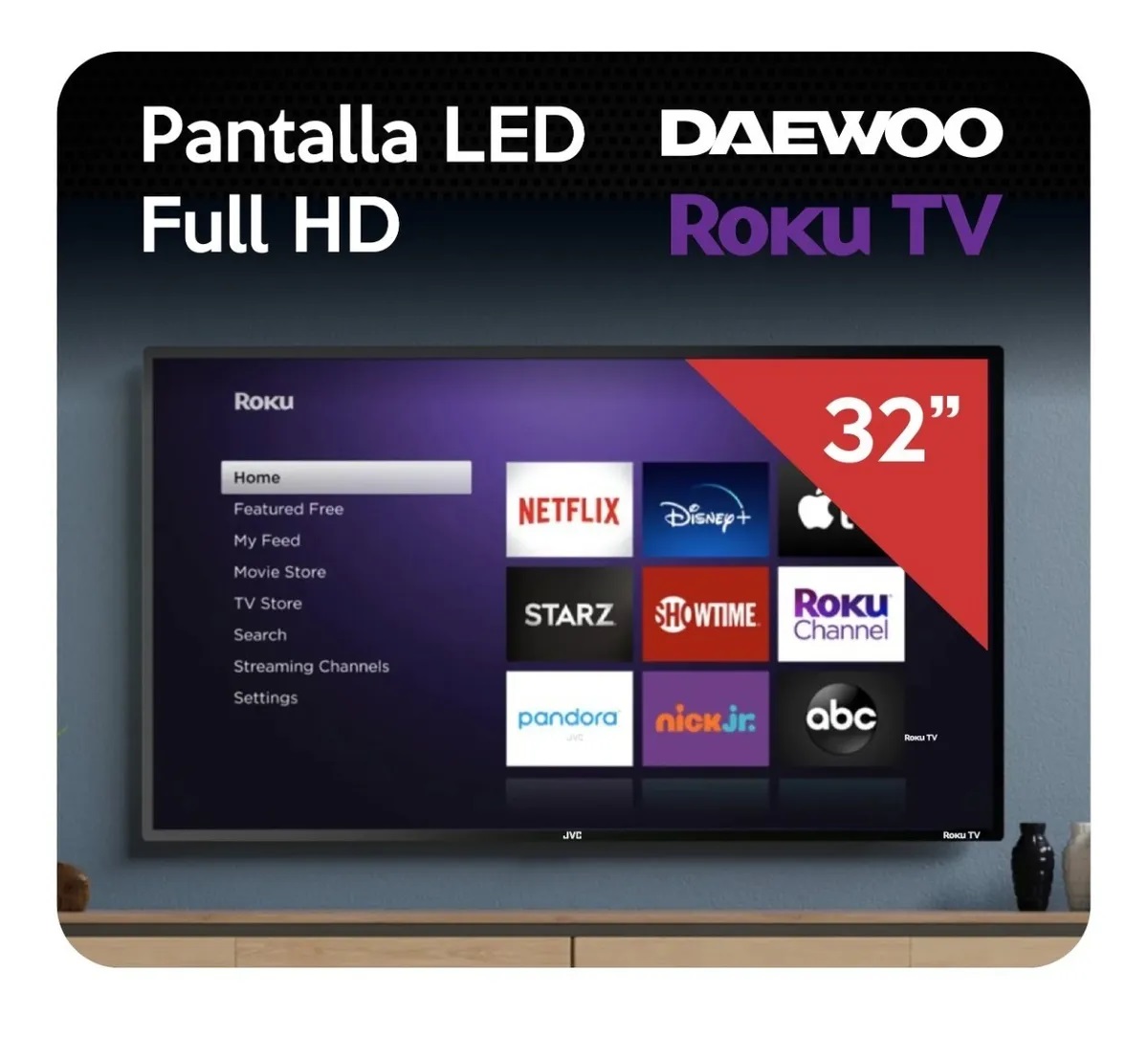 Pantalla LED Daewoo 32 HD Smart TV DAW32R