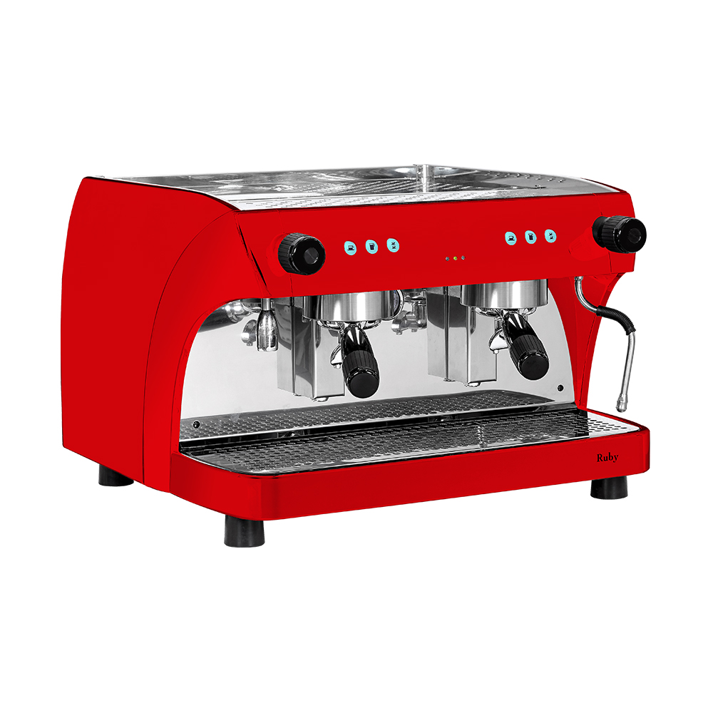 Cafetera Tradicional Ruby 2 Grupos Para Cafe Express Color Rojo