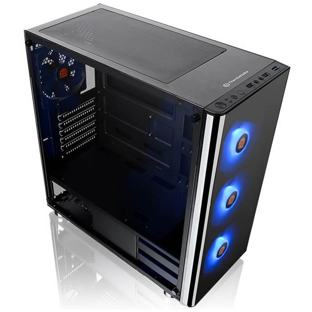 Gabinete Thermaltake V200 TG RGB, Midi-Tower, ATX/Micro-ATX/Mini-ITX, USB 2.0/3.0, sin Fuente, Negro