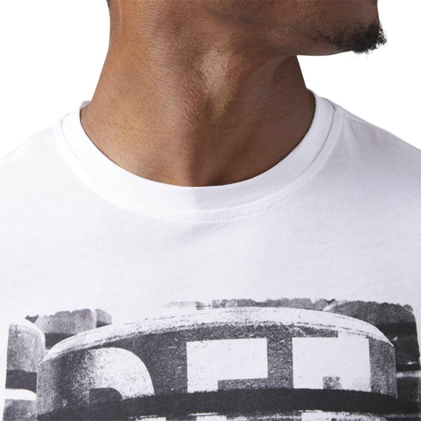 Playera Reebok Hombre Crossfit Blanco Weights CF3854