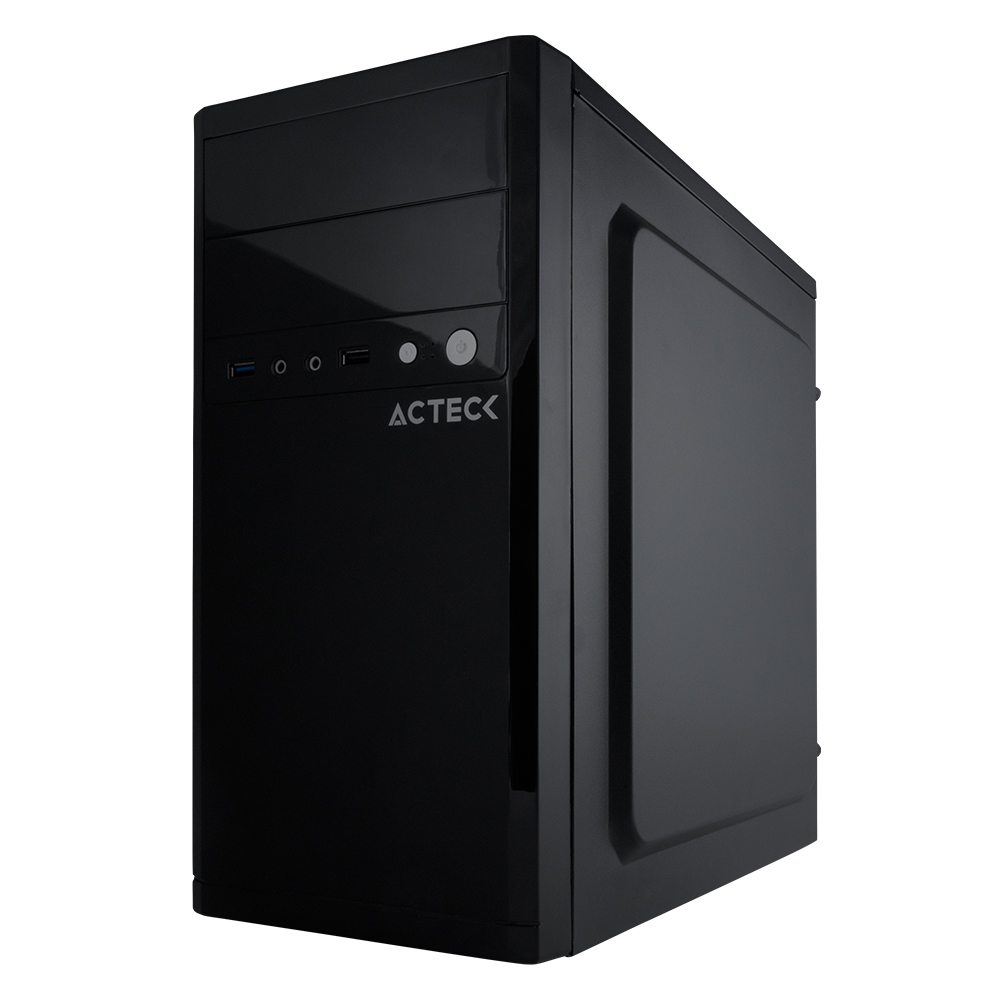 Gabinete Acteck GI210, Midi-Tower, Micro ATX/Mini-ITX, USB 2.0, Fuente de 500W, Negro