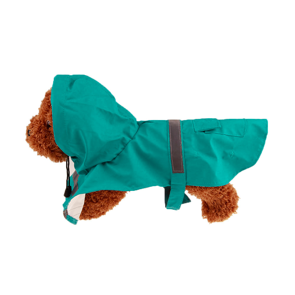 Impermeable Ajustable Para Perro Chico Con Reflejante Talla S