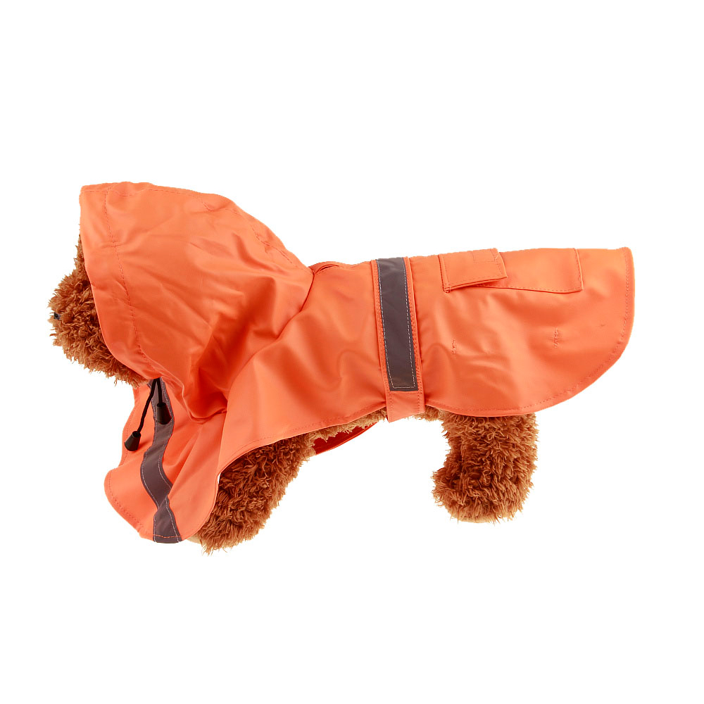 Impermeable Ajustable Para Perro Chico Con Reflejante Talla S