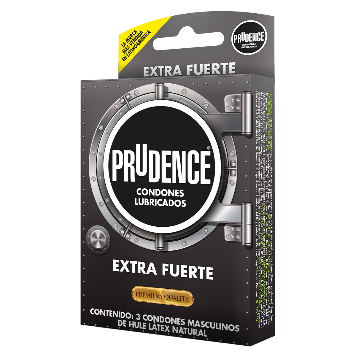 Cartera De 3 Condones Prudence Extra Fuerte, Ideal Sexo Anal
