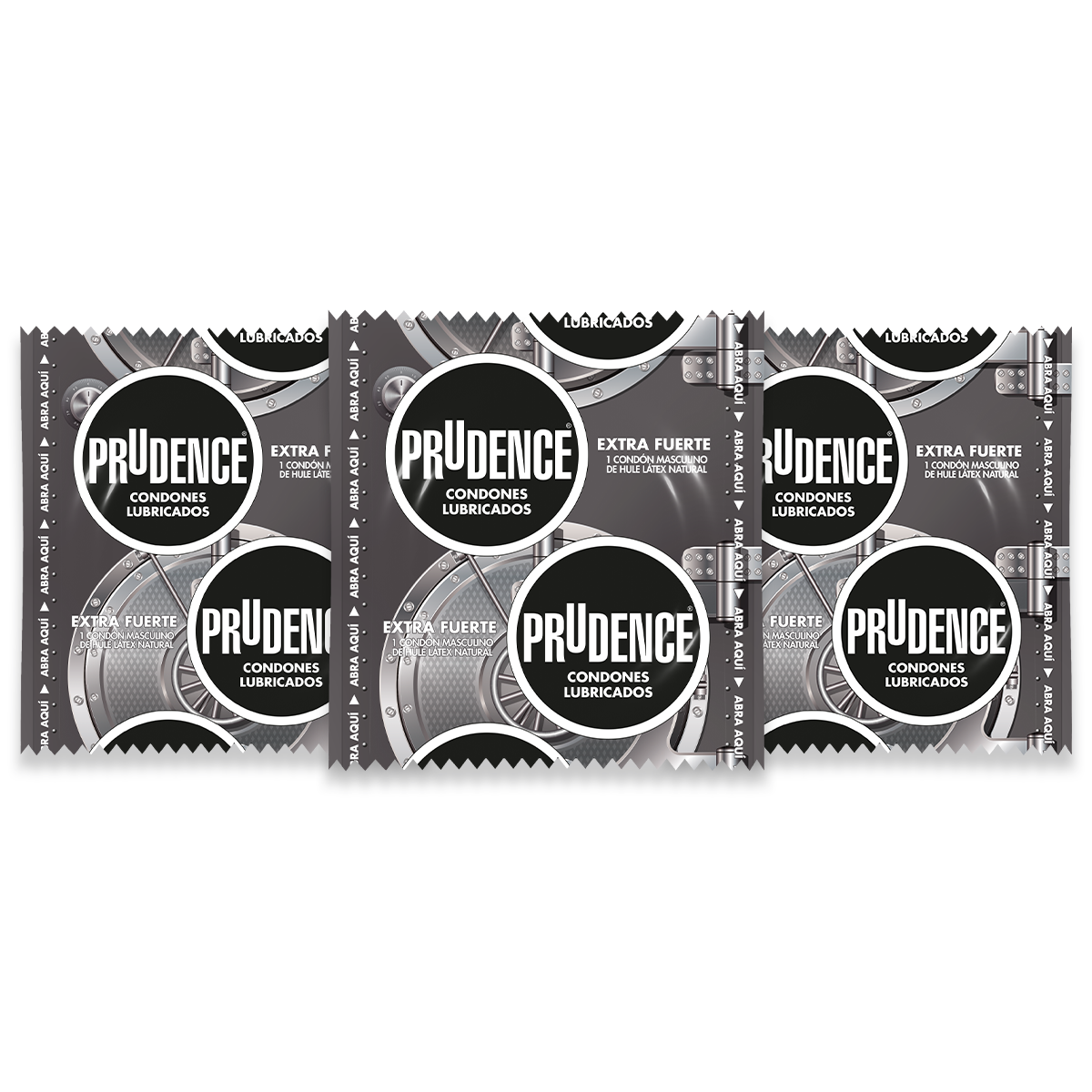 Cartera De 3 Condones Prudence Extra Fuerte, Ideal Sexo Anal