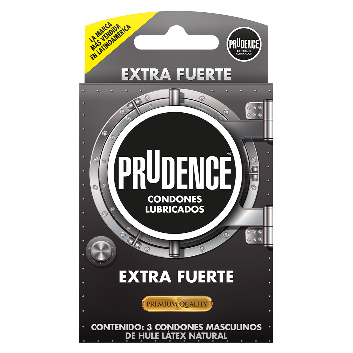 Cartera De 3 Condones Prudence Extra Fuerte, Ideal Sexo Anal