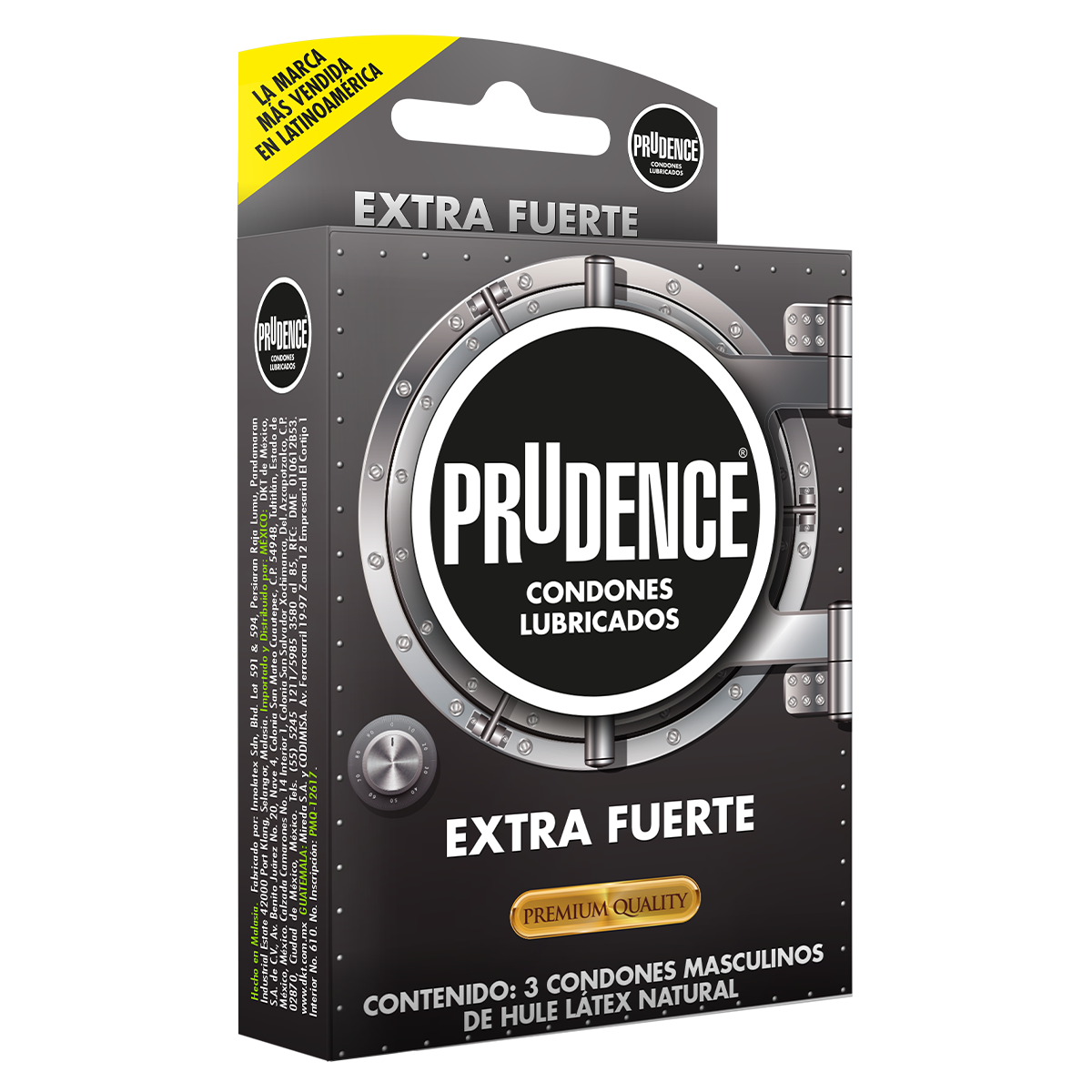 Cartera De 3 Condones Prudence Extra Fuerte, Ideal Sexo Anal