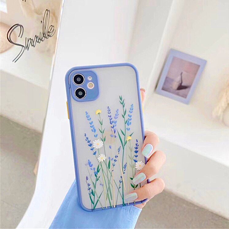 Funda Case Para iPhone Silicon Con Lindas Flores
