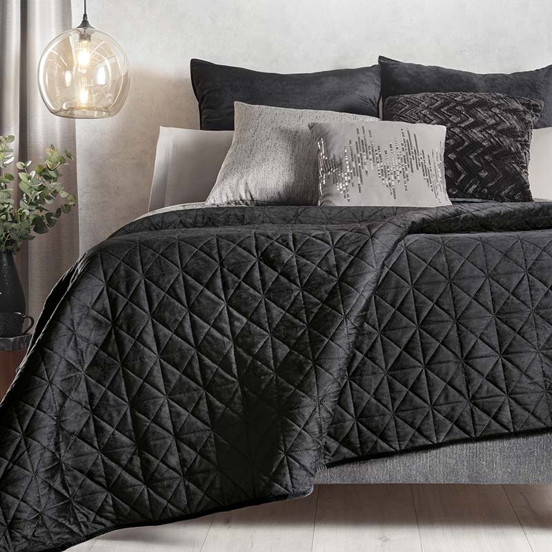 Cobertor Autral Velvet negro Matrimonial XL - Vianney