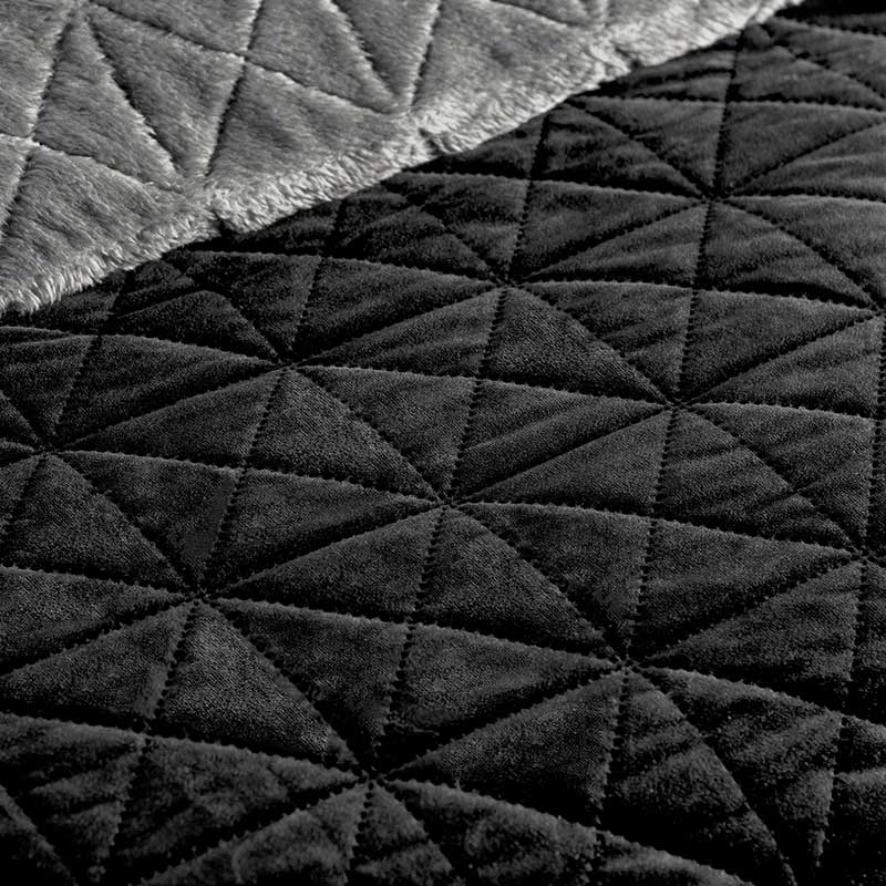 Cobertor Autral Velvet negro Matrimonial XL - Vianney