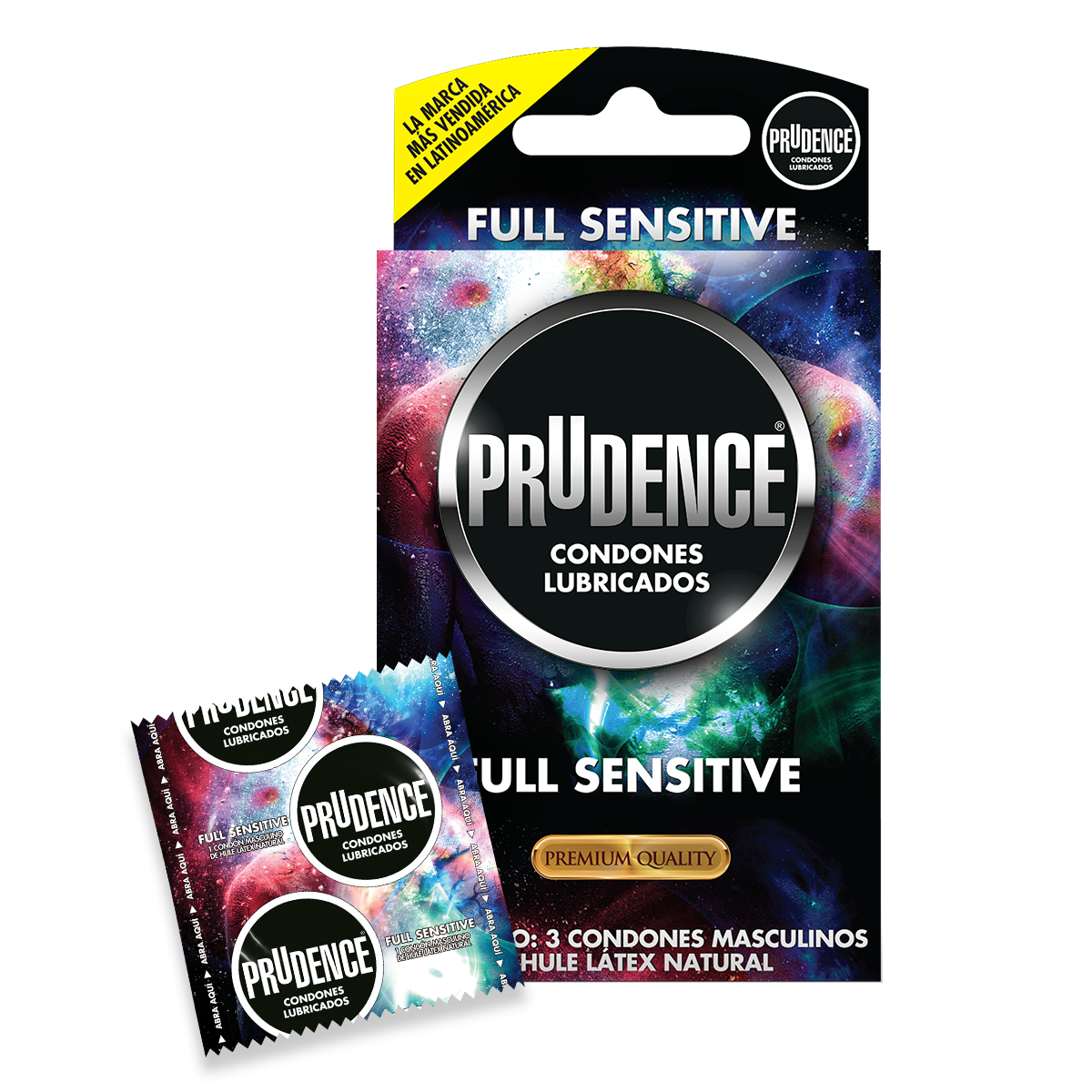 3 Condones Prudence Full Sensitive, Más Delgado, Lubricado Doble