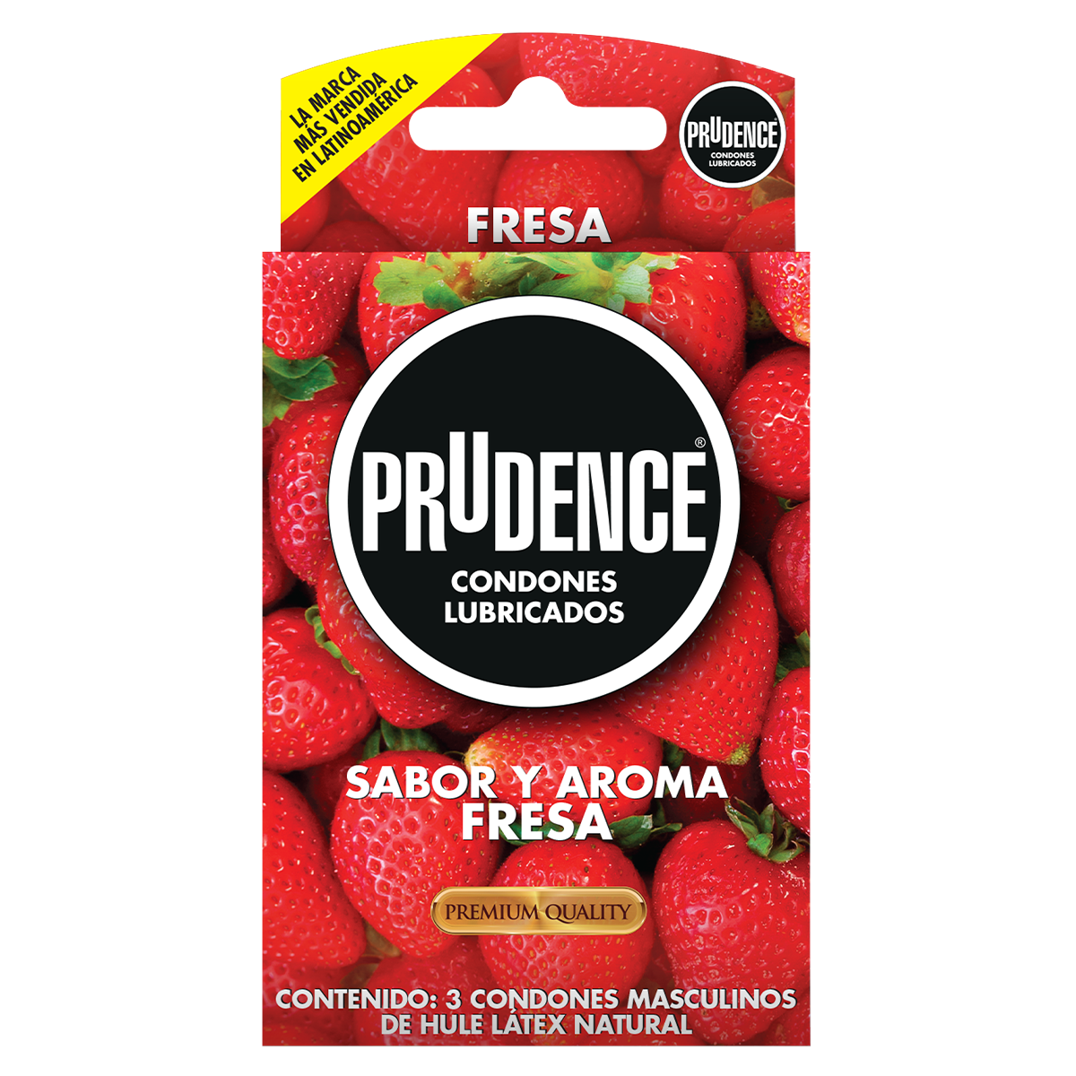 Cartera De 3 Condones Prudence Sabor Y Aroma A Fresa