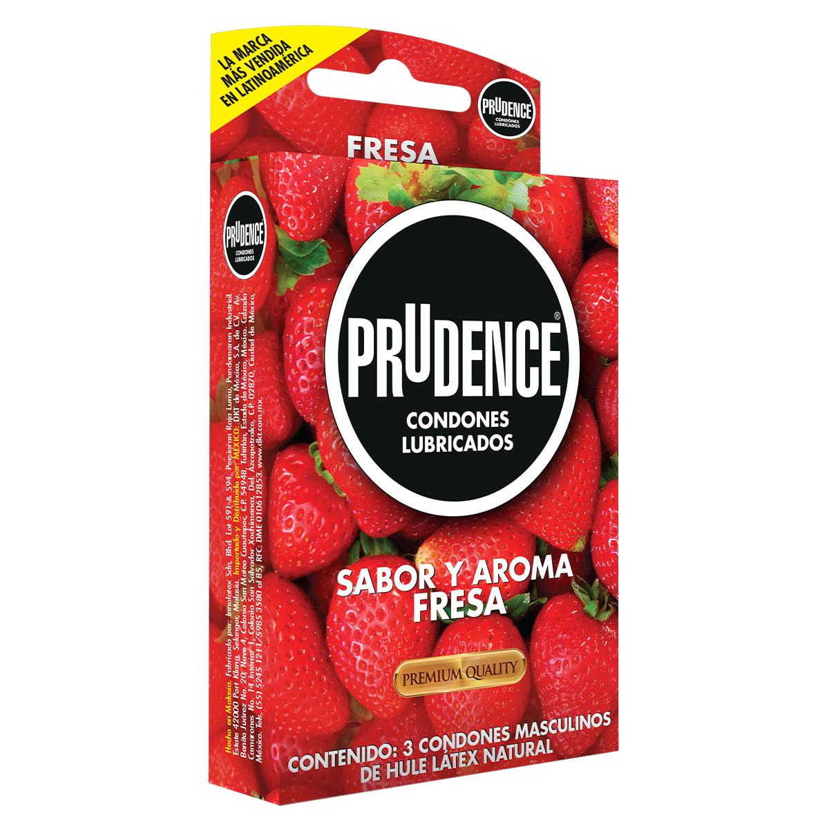 Cartera De 3 Condones Prudence Sabor Y Aroma A Fresa