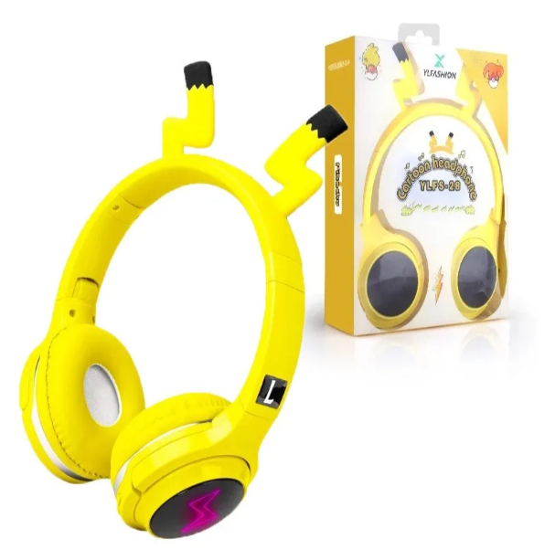Audífonos Diadema Pikachu Pokemon Bluetooth Inalámbricos