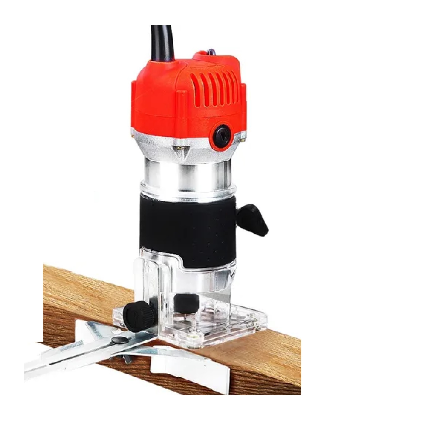 Router Rebajadora Bordes Madera Eléctrico Roja