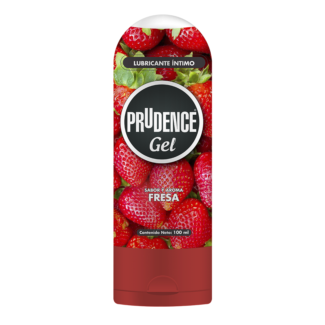 Lubricante Comestible Con Sabor Fresa Prudence Gel 100ml Base Agua