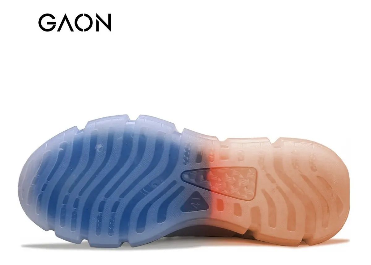 Tenis De Hombre Sneakers Deportivos Calzado Casual Moda Gaon Blanco con Suela de Colores